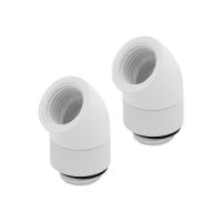 Corsair Hydro X Series 45° Rotary Adapter - Flüssigkühlsystemarmatur - weiß (Packung mit 2)