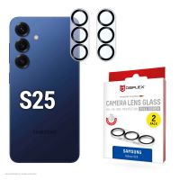 E.V.I. 02117, Samsung, Galaxy S25, Staubresistent, Schlagfest, Kratzresistent, Schwarz, Transparent, 2 Stück(e)