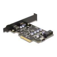 Delock USB-Adapter - PCIe 3.0 x4 Low-Profile - USB-C x 1 + USB x 1 + USB 3.0 (intern)