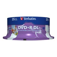 Verbatim 25 x DVD+R DL - 8.5 GB 8x - breite bedruckbare Oberfläche