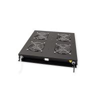 ROLINE Rack-Lüfter - 4 Lüfter - auf Dach montierbar - Jet Black, RAL 9005 - 48.3 cm (19")