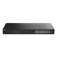 D-Link DGS 1018P - Switch - unmanaged - 16 x 10/100/1000 (PoE)