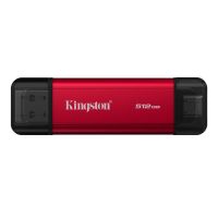 Kingston 512GB Tragbare SSD mit Dual USB-A/C, bis zu 1050MB/s USB 3.2 Gen 2, 512 GB, USB Type-A / USB Type-C, 3.2 Gen 2 (3.1 Gen 2), 1050 MB/s, Schwarz, Rot