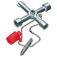 KNIPEX 00 11 03, Metallisch, Rot, Druckgusszink, 4 Bein(e), 4 Kopf/Köpfe, Kreis, Quadratisch, Dreieck, 5,6,8 mm