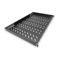 DIGITUS Fachboden mit variablen Befestigungsschienen zum Festeinbau in 483 mm (19")-Schränke
