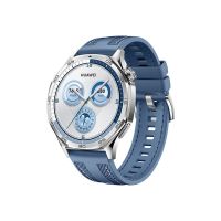 Huawei Watch GT 5 - 46 mm - Edelstahl - intelligente Uhr mit gewebtes Band - Fluorelastomer, Nylon - Blau - Handgelenkgröße: 140-210 mm - Anzeige 3.6 cm (1.43")
