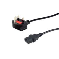 Equip UK Stromkabel, C13 zu BS1363, 7,5m, Schwarz, 10A Sicherung, IEC C13, BS 1363, H05VVH2-F, 250 V, 10 A