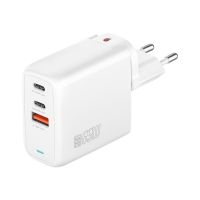 4smarts GaN FlexPro - Netzteil - 65 Watt - 5 A - Apple 2.4A, Fast Charge, Super Charge, Power Delivery 3.1, Apple Fast Charge, QC 4.0+ - 3 Ausgabeanschlussstellen (24 pin USB-C, USB)