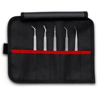 KNIPEX 92 00 03, Schwarz, Edelstahl, Flach, Spitz, Geschwungen, Gerade, 180 g, 5 Stück(e)