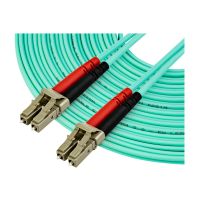 StarTech.com 10 m OM4 LC to LC Multimode Duplex Fiber Optic Patch Cable- Aqua - 50/125 - Fiber Optic Cable - 40/100Gb - LSZH (450FBLCLC10)