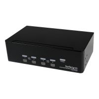 StarTech.com 4 Port Dual DVI USB KVM Switch/ Umschalter mit Audio und USB 2.0 Hub