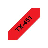 Brother TX - Schwarz auf rot - Rolle (2,4 cm) 1 Kassette(n) laminiertes Band