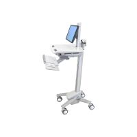Ergotron sv40 - Wagen - Konstante Krafttechnologie - für LCD-Display / PC-Ausrüstung - mit LCD-Drehpunkt - verriegelbar - medizinisch - Aluminium, verzinker Stahl, hochwertiger Kunststoff - Grau, weiß, Polished Aluminum - Bildschirmgröße: bis zu 61 cm (bi