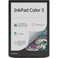 Pocketbook InkPad Color 3 Stormy Sea, 19,8 cm (7.8"), E Ink, ACSM, AZW, AZW3, CBR, CBZ, CHM, DOC, DOCX, DjVu, EPUB, EPUB DRM, FB2, FB2.ZIP, HTM, HTML, MOBI,..., M4A, M4B, MP3, OGG, BMP, JPEG, PNG, TIFF, 32 GB