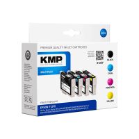 KMP MULTIPACK E125V - 4er-Pack - Schwarz, Gelb, Cyan, Magenta - kompatibel - Tintenpatrone (Alternative zu: Epson T1291, Epson T1292, Epson T1293, Epson T1294)