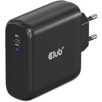Club 3D Reiseladegerät 100 Watt GAN-Technologie, USB-IF TID-zertifiziert, Einzelanschluss USB Typ-C, Power Delivery (PD) 3.0-Unterstützung, Drinnen, AC, 20 V, 1 m, Schwarz