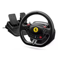 ThrustMaster T98-P FERRARI 296 GTB, Lenkrad + Pedale, PC, PlayStation 4, PlayStation 5, Kabelgebunden, Schwarz, Forza Horizon 5 GRAN TURISMO™ 7 The Crew Motorfest EA SPORTS™ F1® 25 EA SPORTS™ WRC TEST..., 255 mm