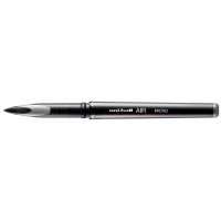 FABER-CASTELL Uni-Ball Air UBA-188M, Anklippbarer versenkbarer Stift, Schwarz, Schwarz, Kunststoff, 0,5 mm, Beidhändig