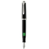 Pelikan Souverän® 405, Schwarz, Integriertes Befüllsystem, Harz, Gold/Rhodium, Fettdruck, Beidhändig