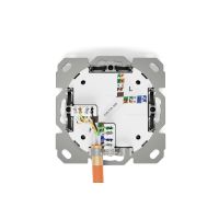 DIGITUS CAT 6A Klasse EA Netzwerkdose, designkompatibel, geschirmt, Unterputz, 4 Richtungen