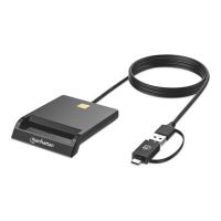 Manhattan SmartCard-Leser - USB-C, USB-A -