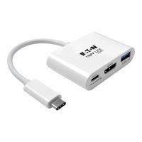 Eaton Tripp Lite Series USB C to HDMI Multiport Video Adapter Converter 1080p w/ USB-A Hub & USB-C PD Charging, Thunderbolt 3 CompatibleUSB Type C to HDMI, USB-C to HDMI, USB Type-C to HDMI