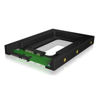 ICY BOX IB-2538StS, 2.5" zu 3.5" Konverter, Universal, HDD-Käfig, Kunststoff, Schwarz, 2.5", China