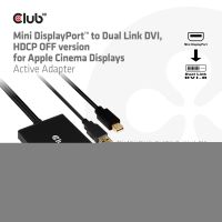 Club 3D Mini DisplayPort auf Dual Link DVI aktiver Adapter, HDCP OFF Version für Apple Cinema Displays