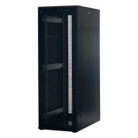 Rockstable 37 HE 19" Serverschrank mit Gitternetztüren, Freistehendes Gestell, 37U, 800 kg, Sperrschloss, Ablageschienen, Verstellbare Füße