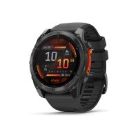 Garmin Fenix 8 - 51 mm - Slate Gray - Sportuhr mit Band - Silikon - schwarz - Handgelenkgröße: 127-210 mm - Anzeige 3.556 cm (1.4")