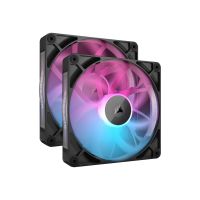 Corsair iCUE Link RX140 RGB Twin Starter Kit - Gehäuselüfter - 140 mm - Schwarz (Packung mit 3)