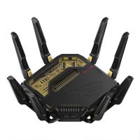ASUS ROG Rapture GT-BE98, Wi-Fi 7 (802.11be), Quad-band (2.4 GHz / 5 GHz-1 / 5 GHz-2 / 6 GHz), Ethernet/LAN, Schwarz, Tabletop-Router