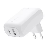 Belkin BoostCharge - Netzteil - 42 Watt - 3 A - PD 3.0 - 2 Ausgabeanschlussstellen (24 pin USB-C, USB)