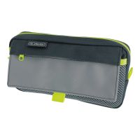 Herlitz 50039012, Weiches Federmäppchen, Polyester, Grün, Grau, Einfarbig, Velcro, Beide Geschlechter