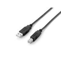 Equip USB 2.0 A auf B Kabel, 2.0m, Black, 2 m, USB A, USB B, USB 2.0, 0,48 Gbit/s