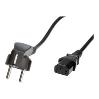VALUE Stromkabel - power CEE 7/7 gewinkelt zu power IEC 60320 C13