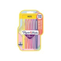 Paper Mate FLAIR - Filzstift - verschiedene Pastellfarben - 0.7 mm - Mittel (Packung mit 6)