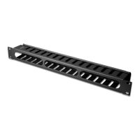 Equip 19 "Rack Mount Kabel Management Panel, Schwarz, Kabelmanagementtafel, Schwarz, Stahl, 1U, China, 70 mm