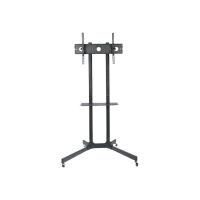 Techly Aufstellung - für Flachbildschirm - Schwarz - Bildschirmgröße: 76.2-165.1 cm (30"-65")