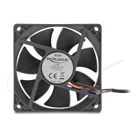 Delock Gehäuselüfter - axial - 80 mm - Schwarz