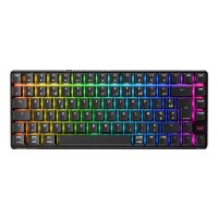 Cherry XTRFY K33 Compact Wireless, Kabellos, USB + RF Wireless + Bluetooth, Mem-chanical key switch, AZERTY, RGB-LED, Schwarz