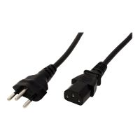 VALUE Stromkabel - power IEC 60320 C13 zu T12 (M)