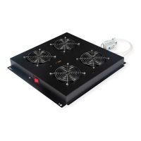ROLINE Rack-Lüfter - 4 Lüfter - auf Dach montierbar - Jet Black, RAL 9005 - 48.3 cm (19")