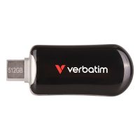 Verbatim 30227, 512 GB, USB Typ-C, 3.2 Gen 1 (3.1 Gen 1), 100 MB/s, Ohne Deckel, Schwarz