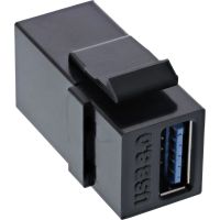 InLine USB 3.1 Keystone Snap-In Einsatz - USB-A Buchse / Buchse - schwarz