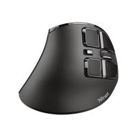 Trust Voxx - Vertikale Maus - ergonomisch - Für Rechtshänder - optisch - 9 Tasten - kabellos - Bluetooth, 2.4 GHz - kabelloser Empfänger (USB)
