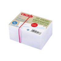 Herlitz Karteikarte A8 Vokabeln liniert weiß Blauer Engel 100er, Weiß, Liniertes Papier, 200 g/m², 100 Stück(e)