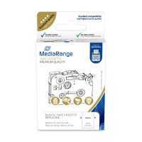 MEDIARANGE Laminiert - permanenter Klebstoff - Schwarz auf Weiß - Rolle (1,8 cm x 8 m)