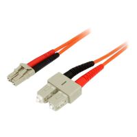 StarTech.com 1m Fiber Optic Cable - Multimode Duplex 50/125 - LSZH - LC/SC - OM2 - LC to SC Fiber Patch Cable (50FIBLCSC1)