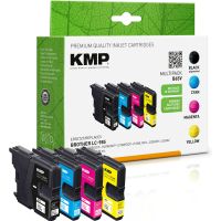 KMP MULTIPACK B65V - 4er-Pack - Schwarz, Gelb, Cyan, Magenta - kompatibel - Tintenpatrone (Alternative zu: Brother LC985BK, Brother LC985C, Brother LC985M, Brother LC985Y)